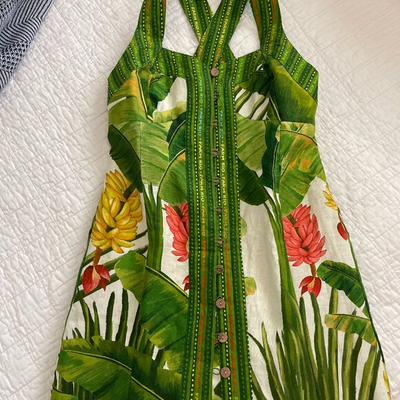 Farm Rio, Marked as L but is an XS, tropical colors - Picture 1 of 6